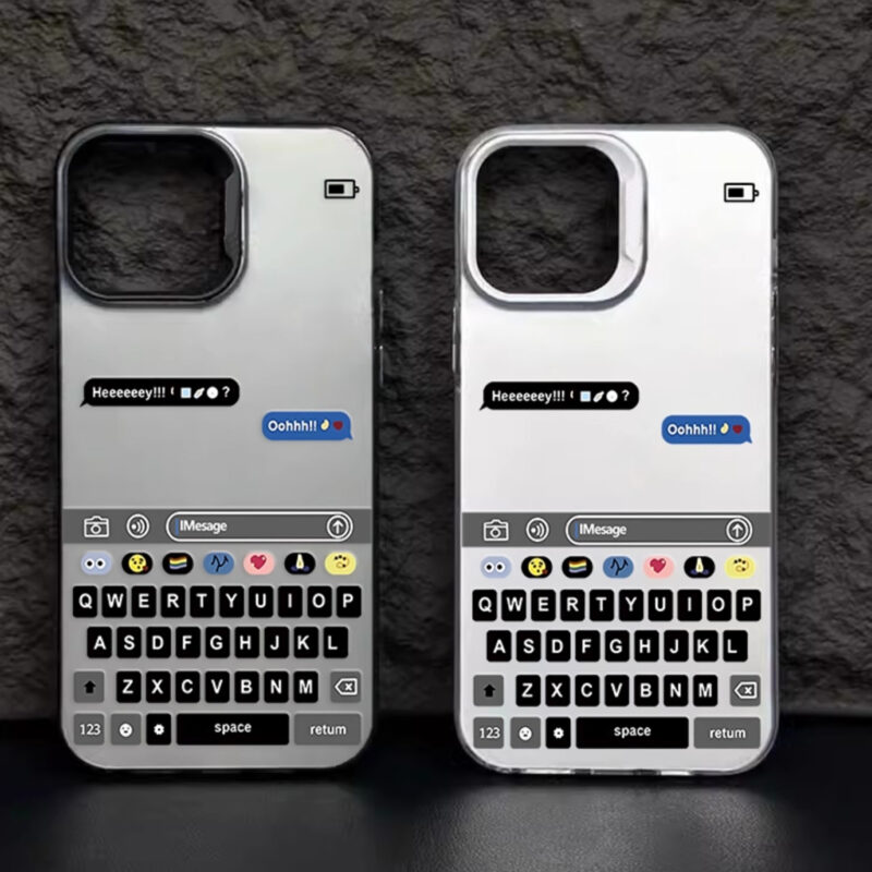 244441 Emoji iMessage Design, Shockproof Clear Cover for iPhone