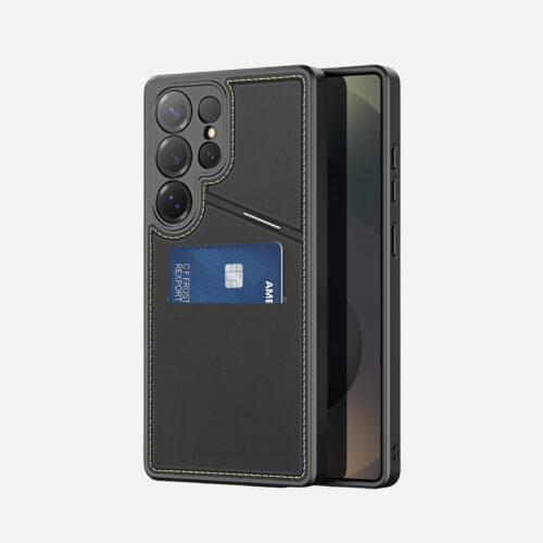 25489eee3561 MagSafe® Compatible Midnight Black - 3-in-1 Wallet & Stand Case for Samsung Galaxy