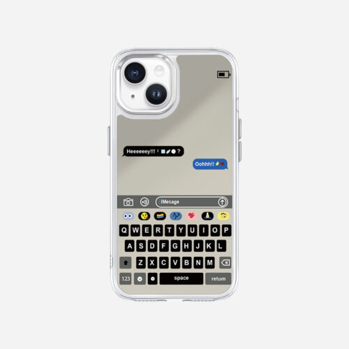 4512555455521 Emoji iMessage Design, Shockproof Clear Cover for iPhone