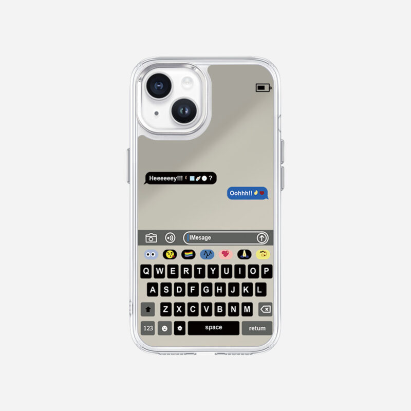 4512555455521 Emoji iMessage Design, Shockproof Clear Cover for iPhone