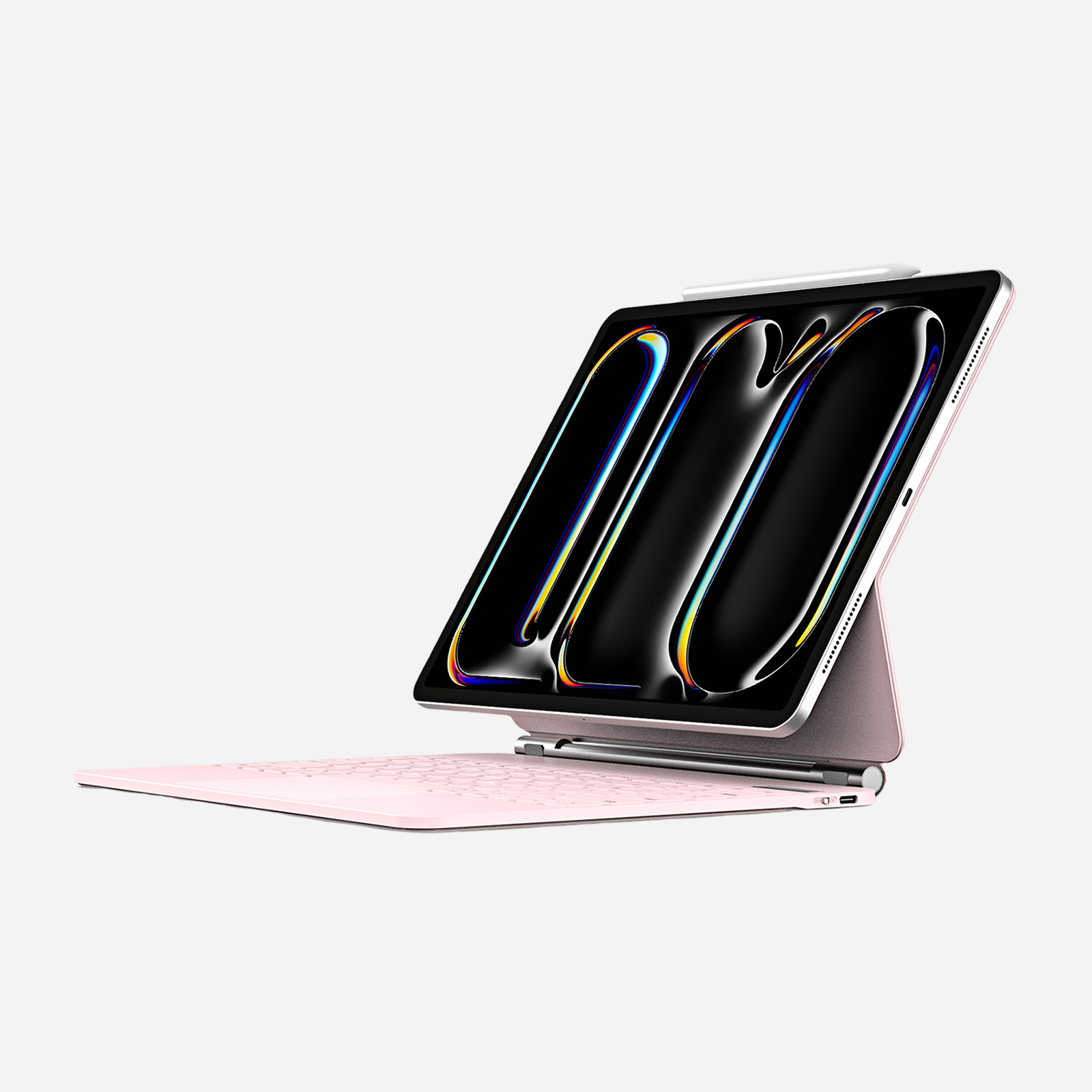 Magnetic Wireless Backlit Keyboard Case for iPad(Pink)