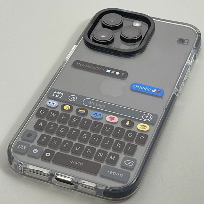 8781 Emoji iMessage Design, Shockproof Clear Cover for iPhone