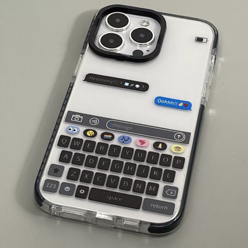 88771 Emoji iMessage Design, Shockproof Clear Cover for iPhone