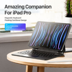 Amazon-1600-Worded_03 Magnetic Wireless Backlit Keyboard Case for iPad(Balck)