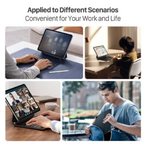 Amazon-1600-Worded_06 Magnetic Wireless Backlit Keyboard Case for iPad(Balck)