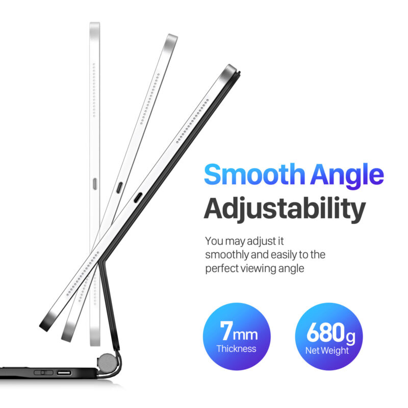 Amazon-1600-Worded_09 Magnetic Wireless Backlit Keyboard Case for iPad(Balck)