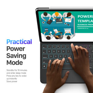 Amazon-1600-Worded_11 Magnetic Wireless Backlit Keyboard Case for iPad(Balck)