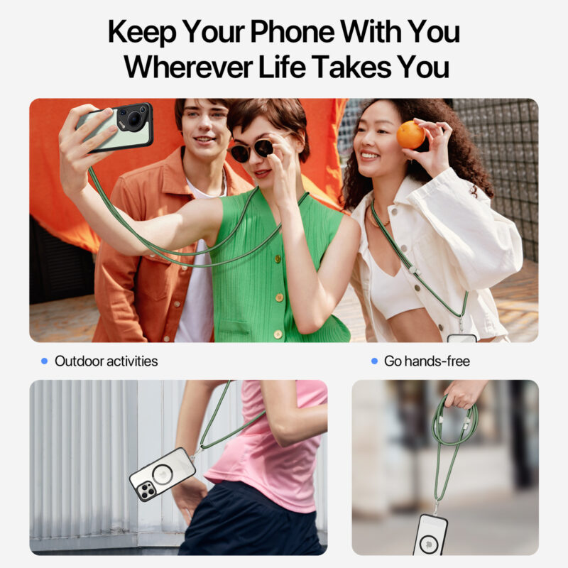 Cross-body Phone Lanyard-Army Green