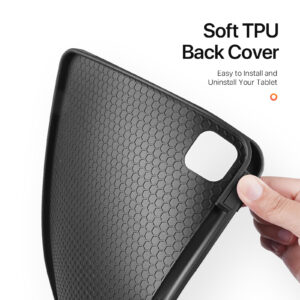 Black (12) Magnetic Smart Cover for iPad with Pencil Storage(Black)