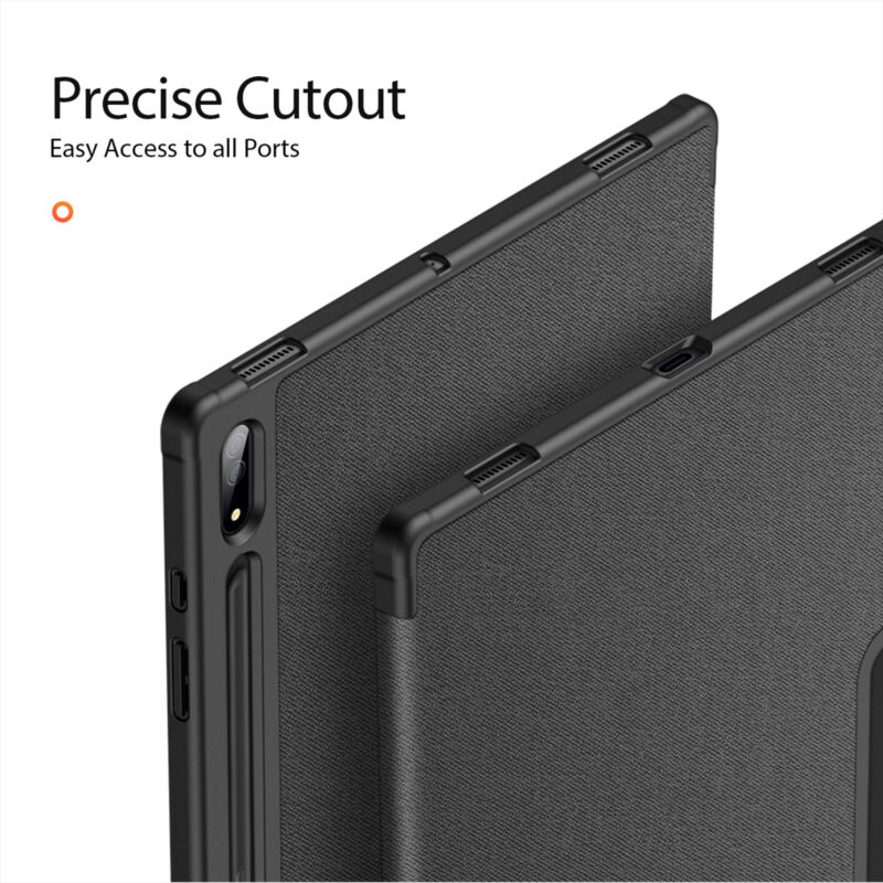 Magnetic Smart Folio Case for Samsung Galaxy Tab with S Pen Holder(Black)