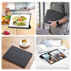 Magnetic Smart Folio Case for Samsung Galaxy Tab with S Pen Holder(Black)