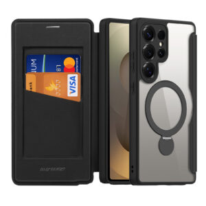 Black-Worded_03 MagSafe® Compatible Phantom Black 3-in-1 Wallet Case for Samsung Galaxy