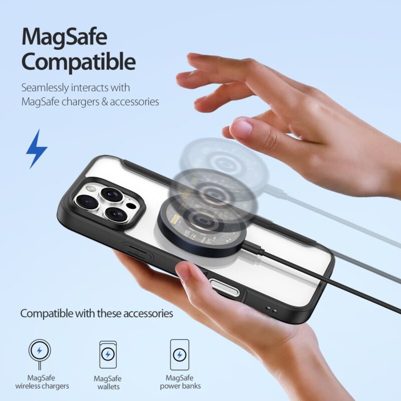 Black-Worded_04 MagSafe® Compatible Eclipse Black Ultimate 3-in-1 No Ring Stand Case for iPhone Series