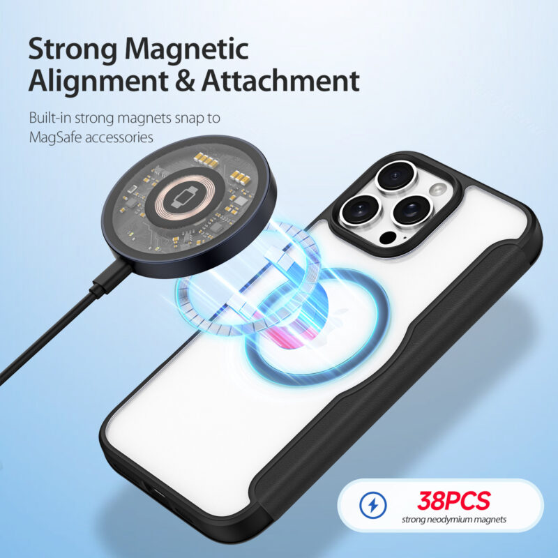 Black-Worded_05 MagSafe® Compatible Eclipse Black Ultimate 3-in-1 No Ring Stand Case for iPhone Series