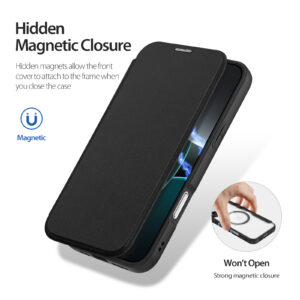 Black-Worded_08 MagSafe® Compatible Eclipse Black Ultimate 3-in-1 No Ring Stand Case for iPhone Series