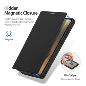 Black-Worded_10 MagSafe® Compatible Phantom Black 3-in-1 Wallet Case for Samsung Galaxy