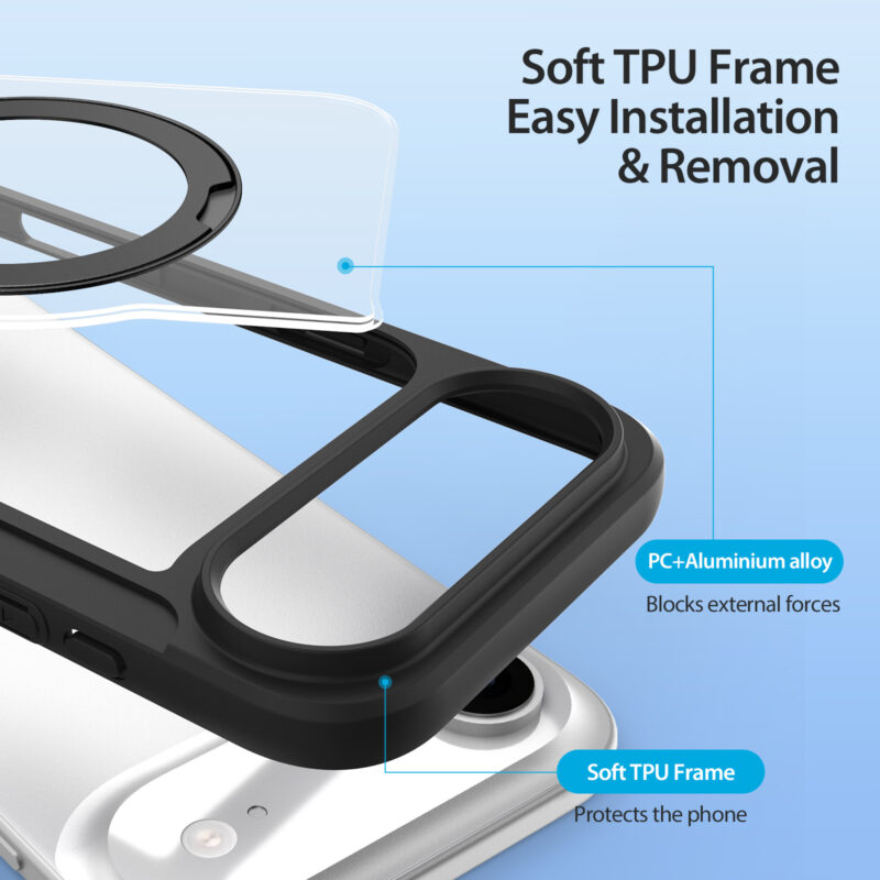 Black-Worded_13 MagSafe® Compatible Eclipse Black Ultimate 3-in-1 Case for iPhone 17 Air