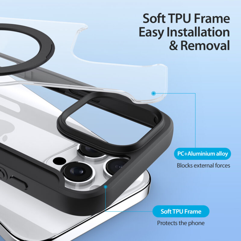 Black-Worded_13 MagSafe® Compatible Eclipse Black Ultimate 3-in-1 Case for iPhone Series