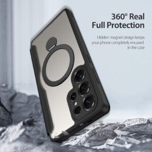 Black-Worded_14 MagSafe® Compatible Phantom Black 3-in-1 Wallet Case for Samsung Galaxy