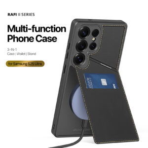 Black_05 MagSafe® Compatible Midnight Black - 3-in-1 Wallet & Stand Case for Samsung Galaxy