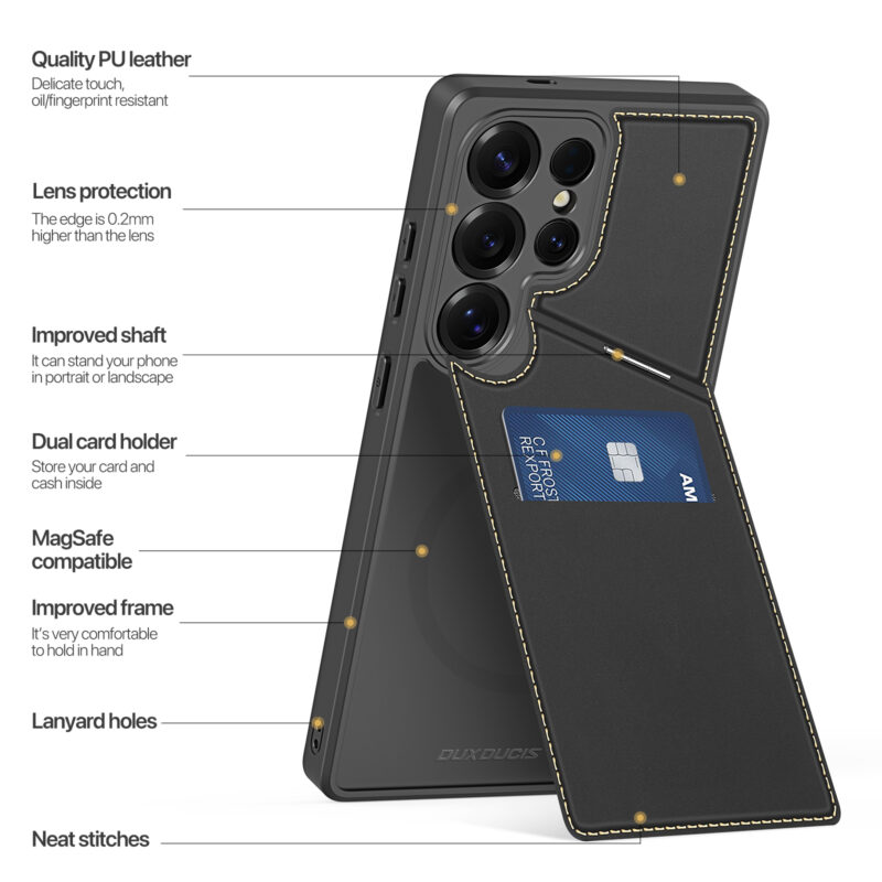 Black_06 MagSafe® Compatible Midnight Black - 3-in-1 Wallet & Stand Case for Samsung Galaxy