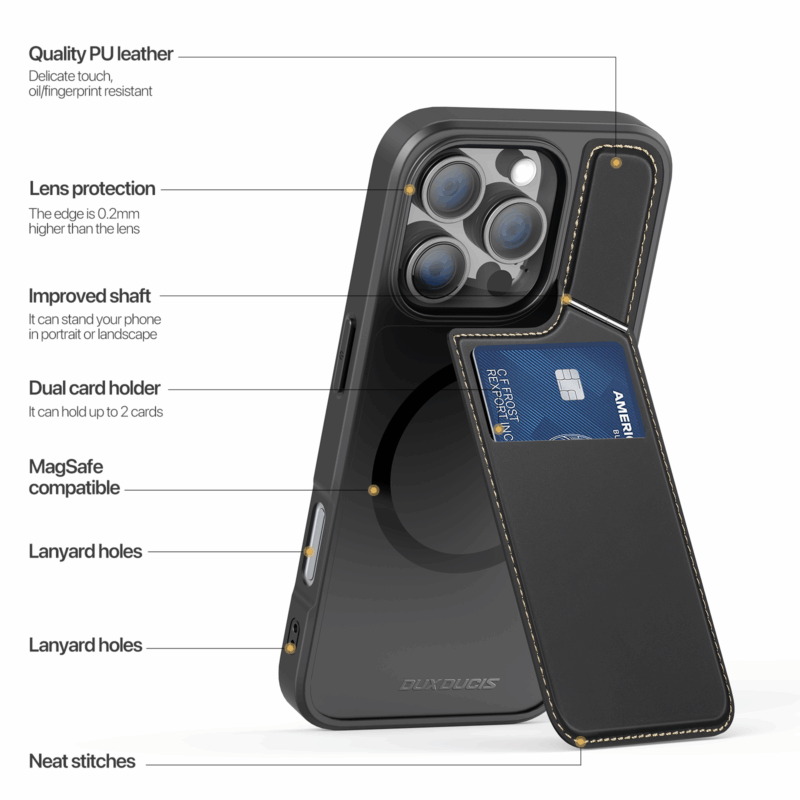 Black_06 MagSafe® Compatible Onyx Black - 3-in-1 Case with Wallet, Stand & RFID Protection for iPhone