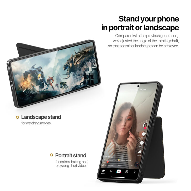 Black_07 MagSafe® Compatible Midnight Black - 3-in-1 Wallet & Stand Case for Samsung Galaxy