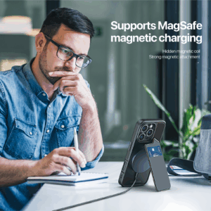 Black_08 MagSafe® Compatible Onyx Black - 3-in-1 Case with Wallet, Stand & RFID Protection for iPhone