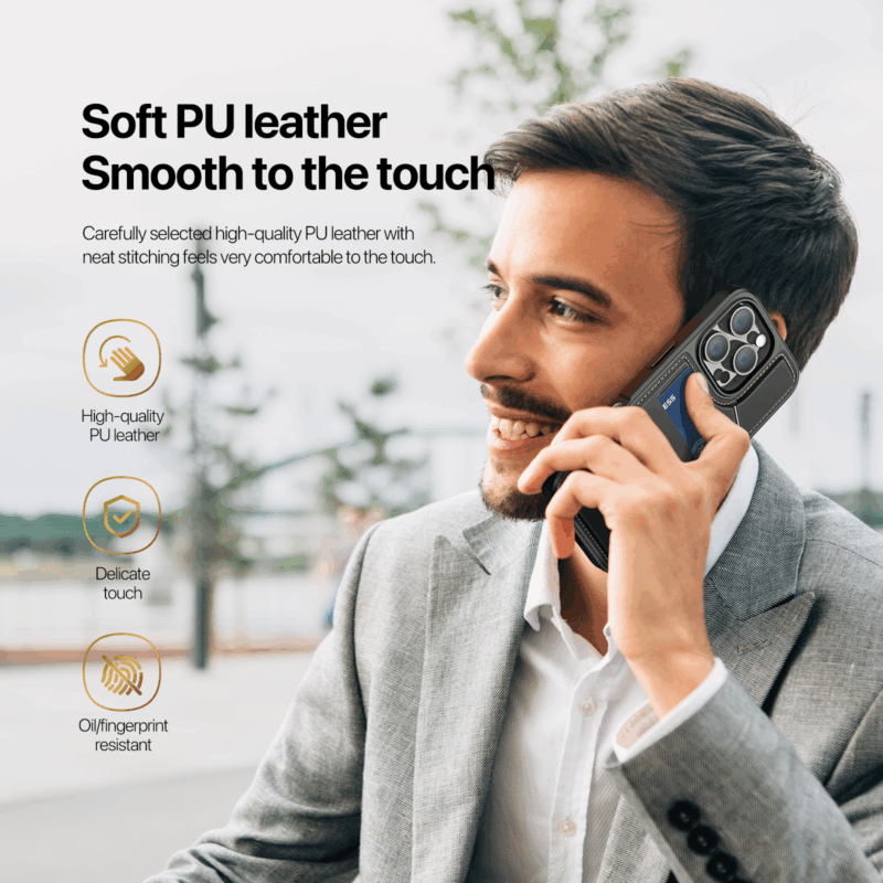 Black_11 MagSafe® Compatible Onyx Black - 3-in-1 Case with Wallet, Stand & RFID Protection for iPhone