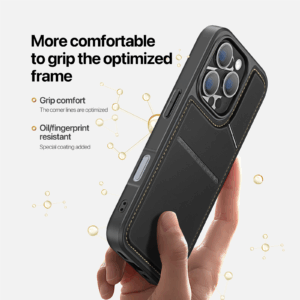 Black_12 MagSafe® Compatible Onyx Black - 3-in-1 Case with Wallet, Stand & RFID Protection for iPhone