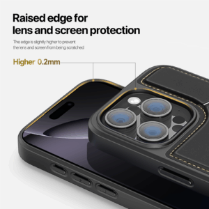 Black_15 MagSafe® Compatible Onyx Black - 3-in-1 Case with Wallet, Stand & RFID Protection for iPhone