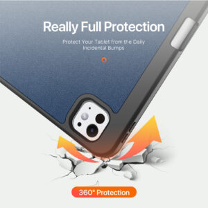 Blue (10) Magnetic Smart Cover for iPad with Pencil Storage(Blue)