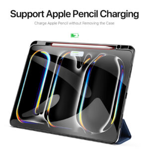 Blue (13) Magnetic Smart Cover for iPad with Pencil Storage(Blue)