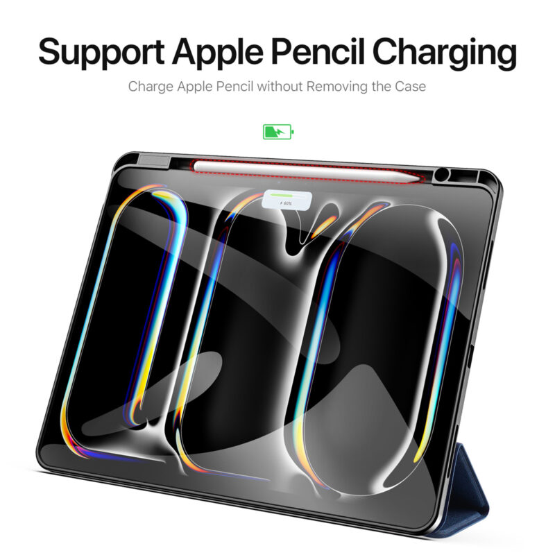 Blue (13) Magnetic Smart Cover for iPad with Pencil Storage(Blue)