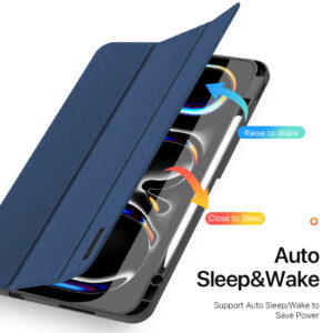 Blue (8) Magnetic Smart Cover for iPad with Pencil Storage(Blue)