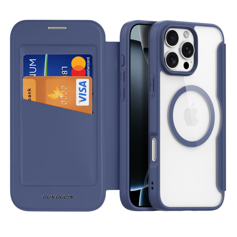 Blue-Worded_02 MagSafe® Compatible Cosmic Blue Ultimate 3-in-1 No Ring Stand Case for iPhone Series