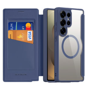 Blue-Worded_03 MagSafe® Compatible Abyss Blue 3-in-1 Wallet No Ring Stand Case for Samsung Galaxy