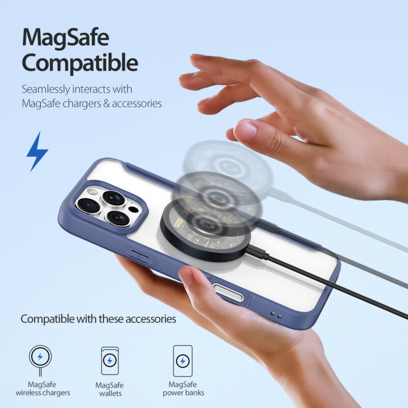 Blue-Worded_04 MagSafe® Compatible Cosmic Blue Ultimate 3-in-1 No Ring Stand Case for iPhone Series