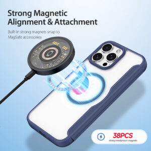 Blue-Worded_05 MagSafe® Compatible Cosmic Blue Ultimate 3-in-1 No Ring Stand Case for iPhone Series