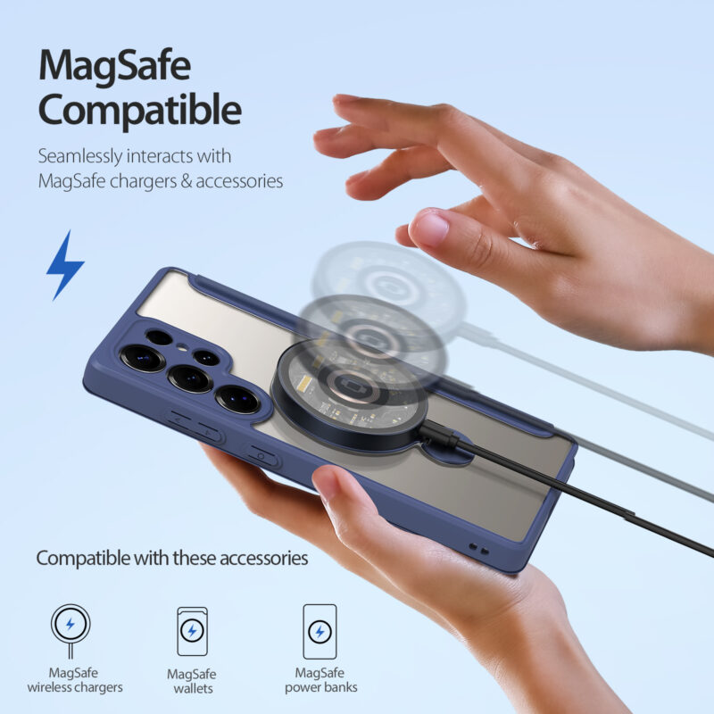 MagSafe® Compatible Abyss Blue 3-in-1 Wallet Case for Samsung Galaxy