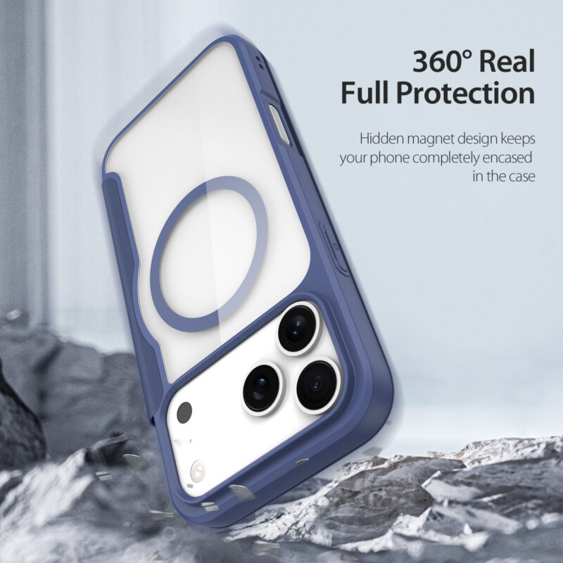 Blue-Worded_12 MagSafe® Compatible Cosmic Blue Premium 3-in-1 Wallet Case for iPhone 17 Pro Max