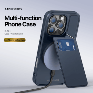 Blue_05 MagSafe® Compatible Sapphire Blue - 3-in-1 Case with Wallet, Stand & RFID Protection for iPhone