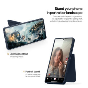 Blue_07 MagSafe® Compatible Cosmic Blue - 3-in-1 Wallet & Stand Case for Samsung Galaxy