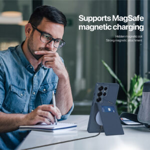 Blue_08 MagSafe® Compatible Cosmic Blue - 3-in-1 Wallet & Stand Case for Samsung Galaxy