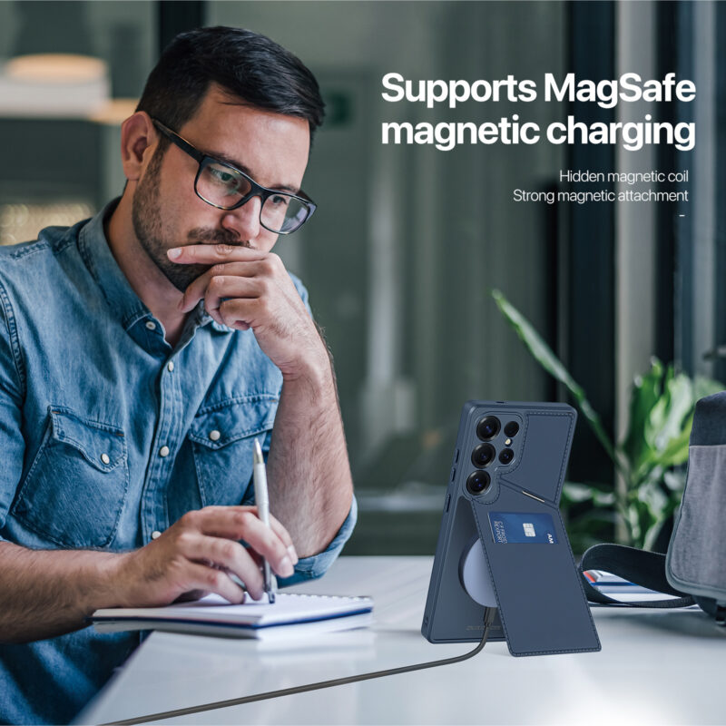 Blue_08 MagSafe® Compatible Cosmic Blue - 3-in-1 Wallet & Stand Case for Samsung Galaxy