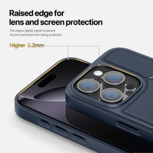 Blue_15 MagSafe® Compatible Sapphire Blue - 3-in-1 Case with Wallet, Stand & RFID Protection for iPhone