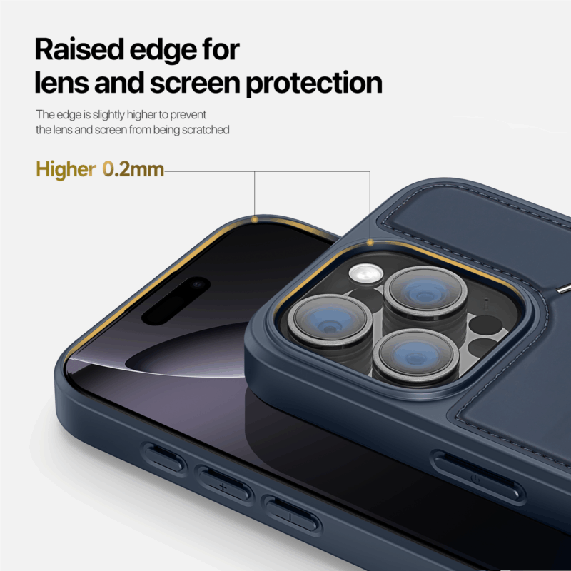 Blue_15 MagSafe® Compatible Sapphire Blue - 3-in-1 Case with Wallet, Stand & RFID Protection for iPhone