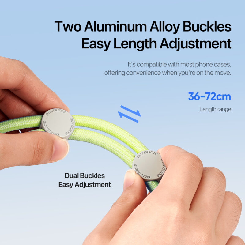 Green-Yellow_06 Cross-body Phone Lanyard-Green Yellow