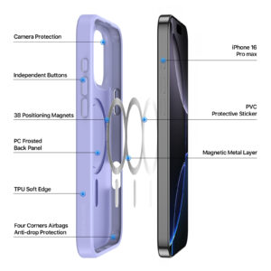 Light-Purple_05 MagSafe® Compatible Lilac Eclipse Case for iPhone Series — No Stand, All Protection
