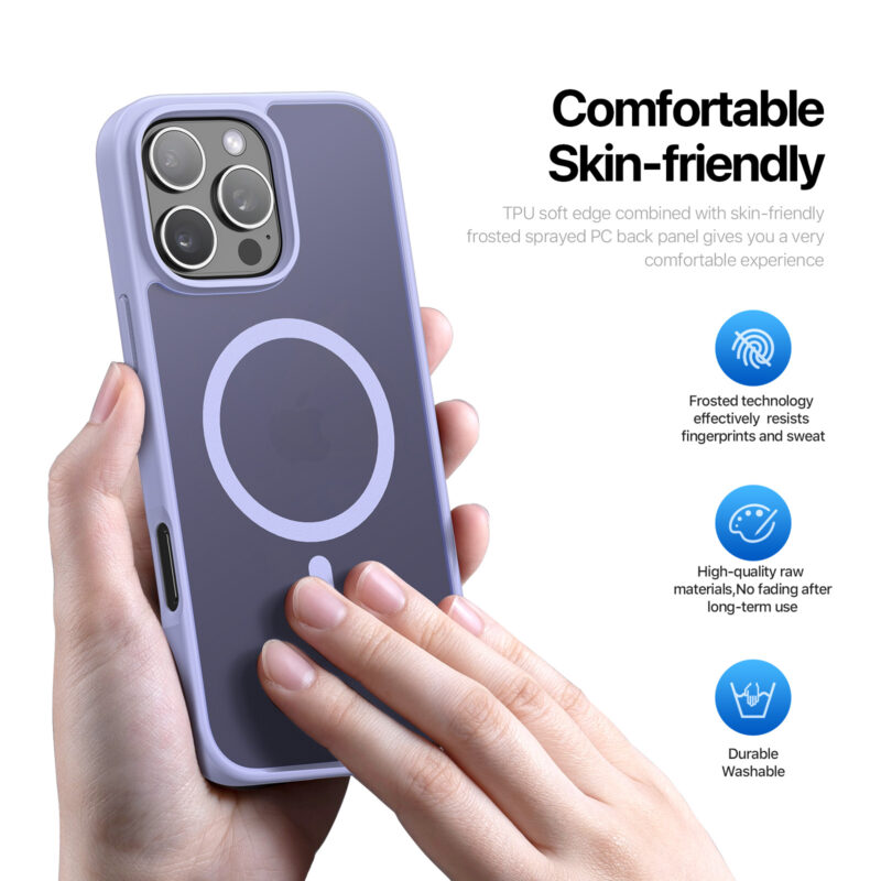 Light-Purple_06 MagSafe® Compatible Lilac Eclipse Case for iPhone Series — No Stand, All Protection